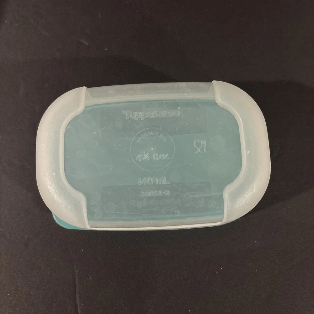 Tupperware 3 Freezer Mates Containers Set Mini Rectangles Blue Vintage 300ml